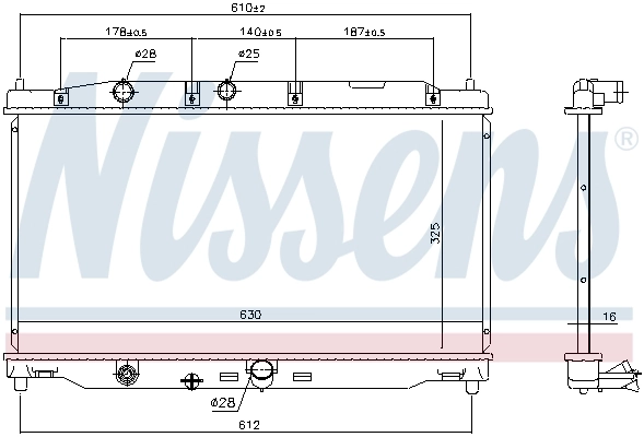 NISSENS 681409 Radiator, engine cooling