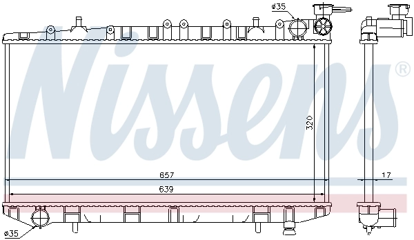NISSENS 62961 Radiator, engine cooling