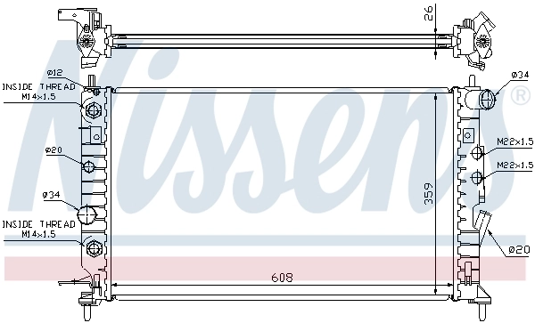NISSENS 63078 Radiator, engine cooling