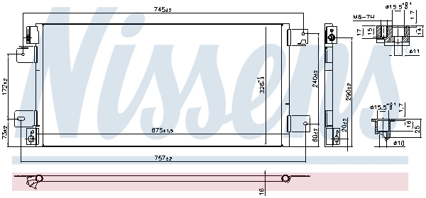 NISSENS 940460 Condenser, air conditioning
