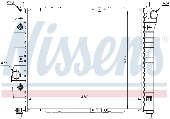 NISSENS 61635 Radiator, engine cooling
