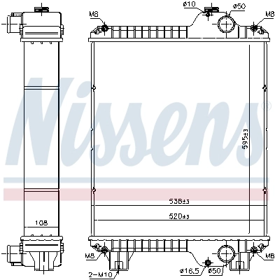 Radiator, engine cooling 606891