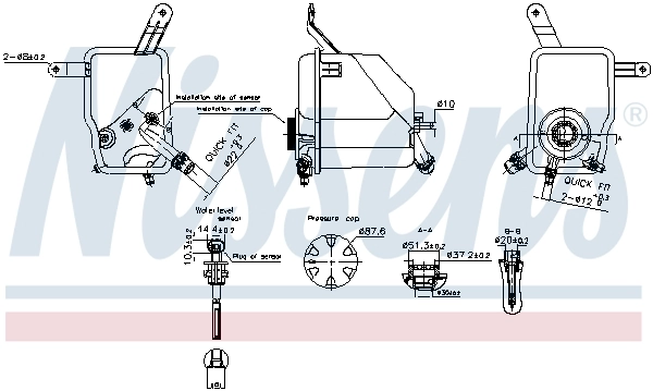 Expansion Tank, coolant ** FIRST FIT ** 996270