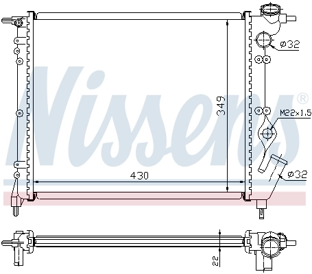 NISSENS 63931 Radiator, engine cooling