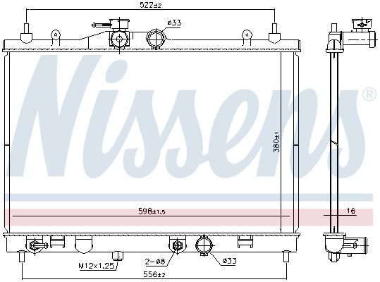 NISSENS 68763 Radiator, engine cooling