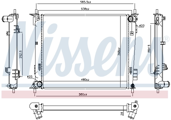 NISSENS 66791 Radiator, engine cooling