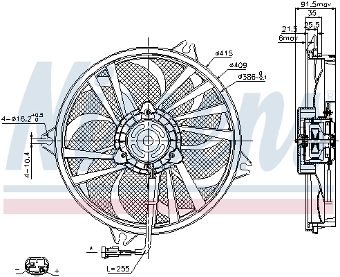 Fan, engine cooling 85605