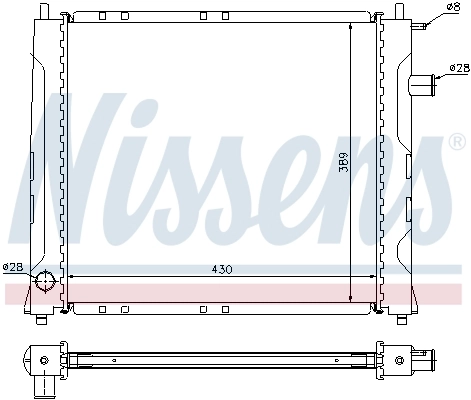 Radiator, engine cooling 642091