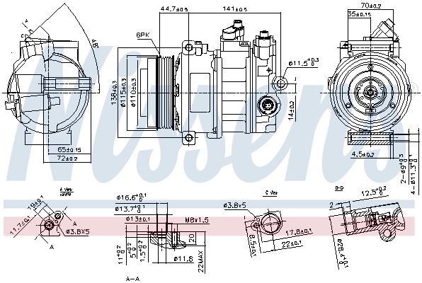 Compressor, air conditioning ** FIRST FIT ** 890304