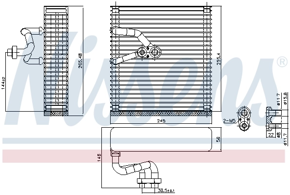 NISSENS 92384 Evaporator, air conditioning