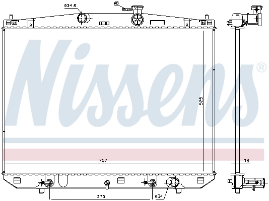 NISSENS 646923 Radiator, engine cooling