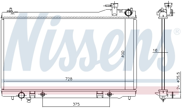 NISSENS 681212 Radiator, engine cooling
