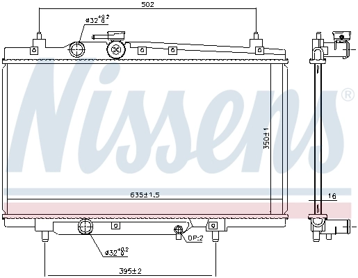 NISSENS 606668 Radiator, engine cooling