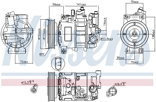Compressor, air conditioning ** FIRST FIT ** 89111