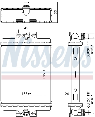 Radiator, engine cooling 606270