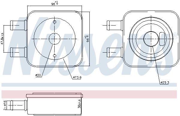 Oil Cooler, automatic transmission ** FIRST FIT ** 91106