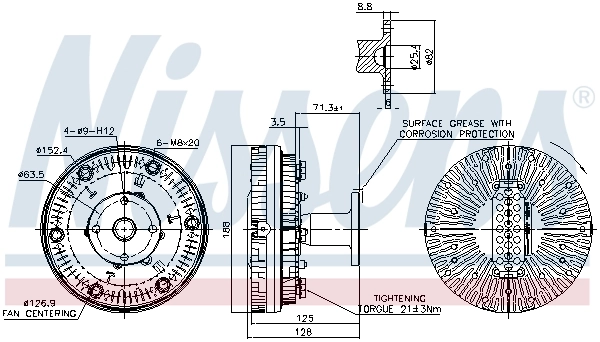 NISSENS 86038 Clutch, radiator fan
