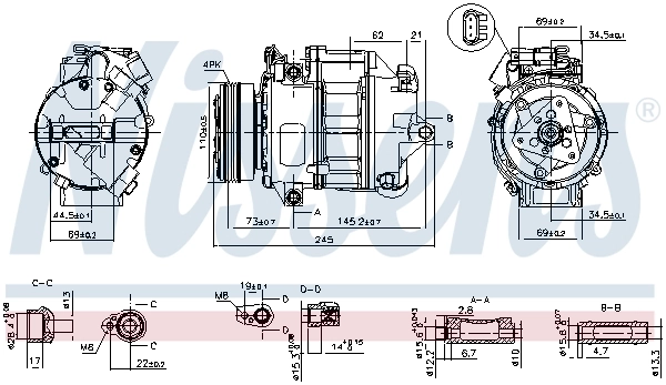 Compressor, air conditioning ** FIRST FIT ** 890038