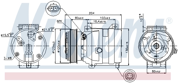 Compressor, air conditioning ** FIRST FIT ** 89281