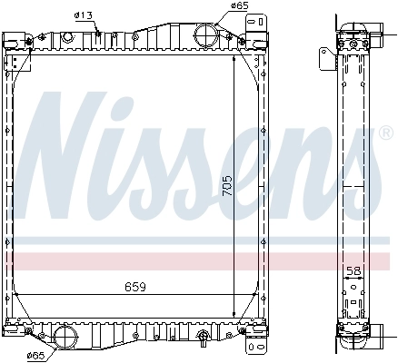 Radiator, pendingin mesin 69606A