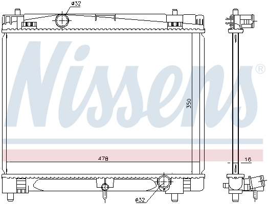 NISSENS 646877 Radiator, engine cooling