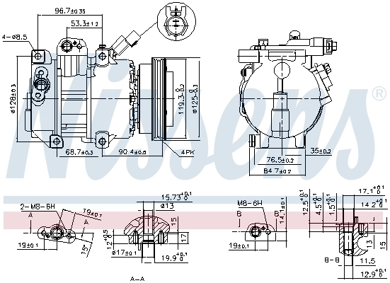 NISSENS 890376 Compressor, air conditioning