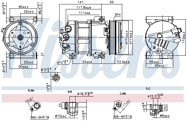 Compressor, air conditioning ** FIRST FIT ** 890211