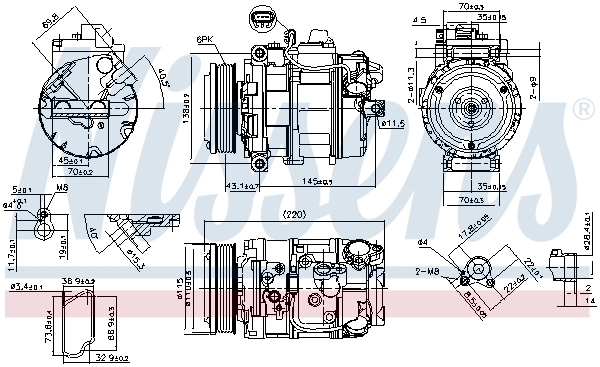 Compressor, air conditioning ** FIRST FIT ** 89599