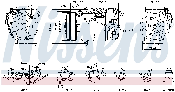 NISSENS 891141 Compressor, air conditioning