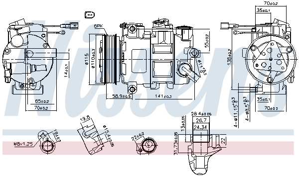 Compressor, air conditioning ** FIRST FIT ** 890620