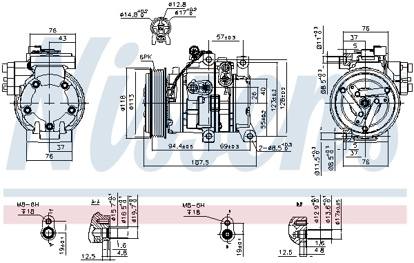 Compressor, air conditioning ** FIRST FIT ** 89533