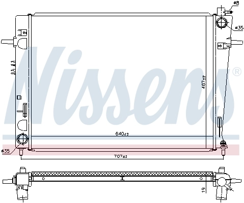 NISSENS 675063 Radiator, engine cooling