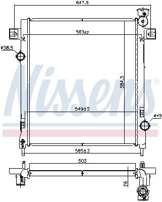 NISSENS 61035 Radiator, engine cooling