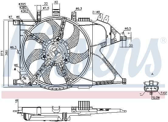 Fan, engine cooling 85195