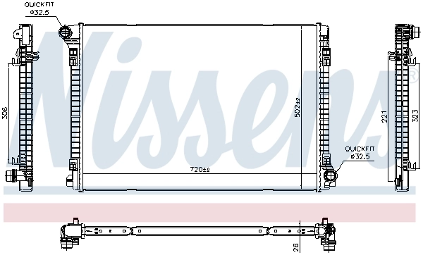 NISSENS 606704 Radiator, engine cooling