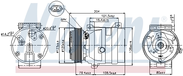 Compressor, air conditioning ** FIRST FIT ** 89063
