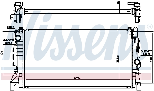 NISSENS 606247 Radiator, engine cooling