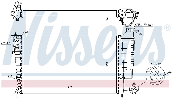 NISSENS 61316A Radiator, engine cooling