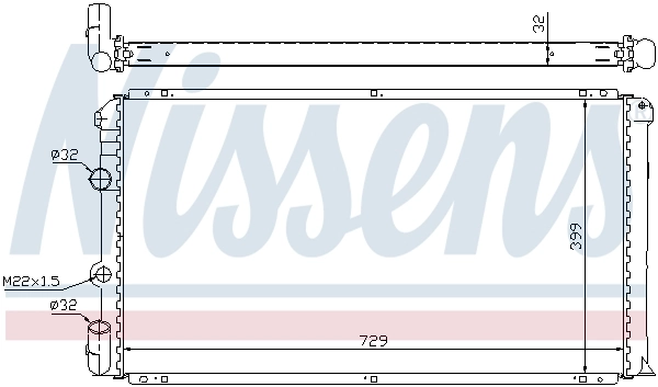 Radiator, engine cooling 63936A