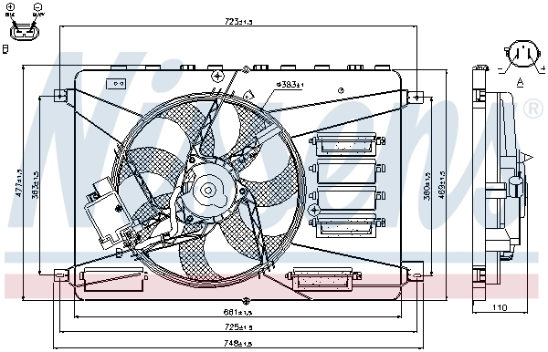 Fan, engine cooling 85640