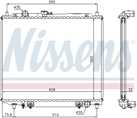 NISSENS 62853 Radiator, engine cooling