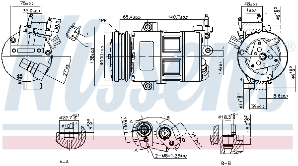 Compressor, air conditioning ** FIRST FIT ** 890639