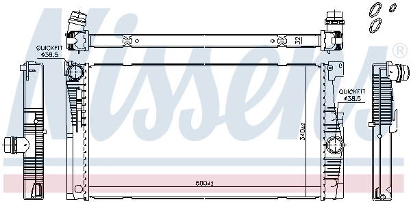 NISSENS 60857 Radiator, engine cooling