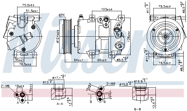 Compressor, air conditioning ** FIRST FIT ** 890899