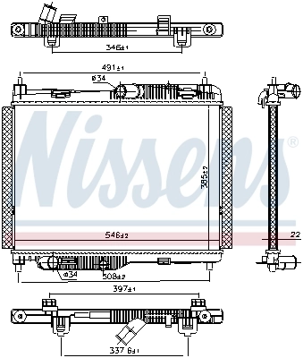 NISSENS 606662 Radiator, engine cooling