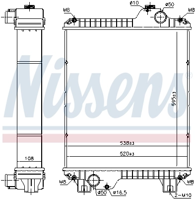 Radiator, engine cooling 606931