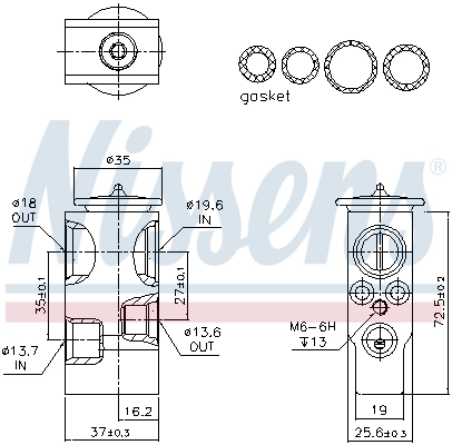 NISSENS 999378 Expansion Valve, air conditioning