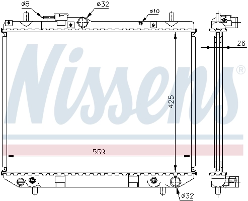 NISSENS 61741A Radiator, engine cooling