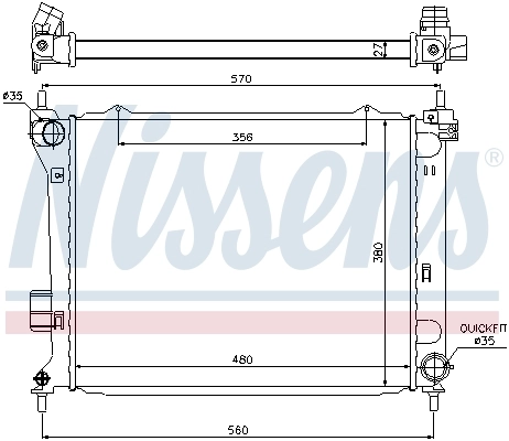 Radiator, engine cooling ** FIRST FIT ** 67549