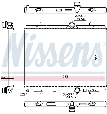 NISSENS 636043 Radiator, engine cooling